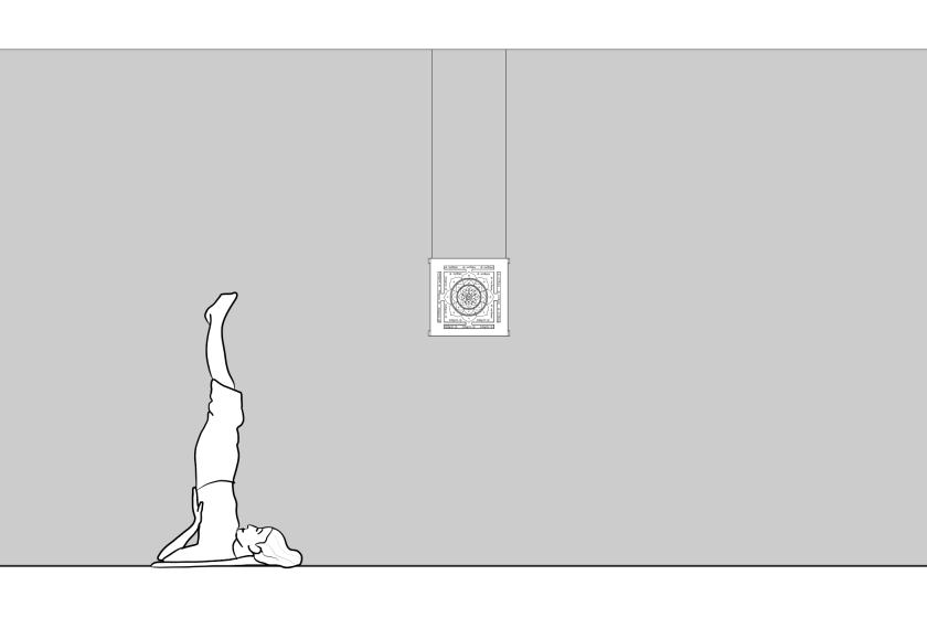 Illustration exempel yantra på vägg