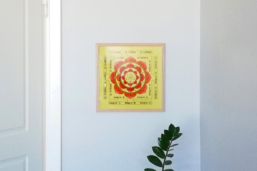 Yantra, framed on wall