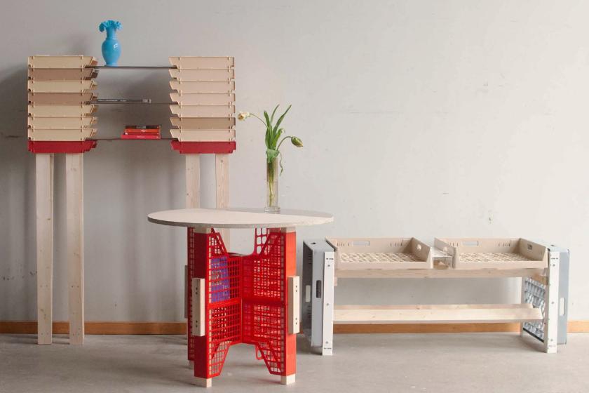 Furniture made from disregarded office products
