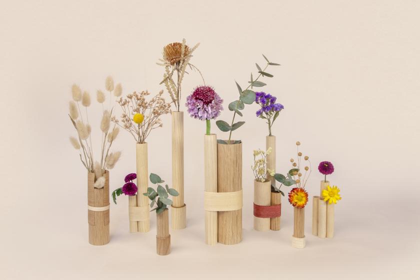 Floralis - wood veneer explorations for floral arrangements. By OnMateria